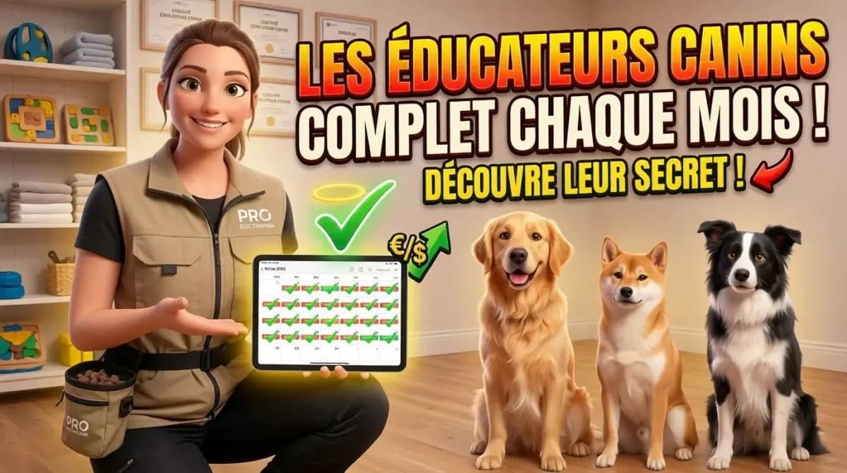 Ce que font les éducateurs canins qui affichent complet chaque mois
